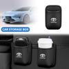 New Car Door Water Cup Holder Back Seat Drink Rack Leather Storage Box For Toyota Yaris Prius RAV4 Crown CHR Camry Auris Corolla