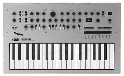 KORG sintetizzatore analogico polifonico minilogue sequencer con oscilloscopio e adattatore incluso 4 voci 37 tasti 16 step