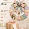 DIY Patchwork Craft Supplies Wreath Kit, Christmas Sewing Seasonal Patterns, Farmhouse Style Crafts Fabric Kit for Adults, Front Door Wall Decor