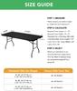 Fitted Tablecloth Rectangle Tablecloths, Elastic Stretch Folding Table Top Cover Reusable for Outdoor Picnic Camping Party Event