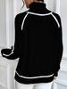 Women's Loose Fit High Neck Solid Color Knit Pullover Sweater
