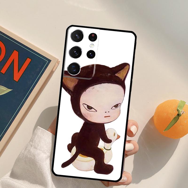 

Yoshitomo Nara Phone Case For Samsung Galaxy S24 S25 S26 Ultra S20 S21 S22 S23 Plus S10 S25 FE Back Cover Galaxy S21