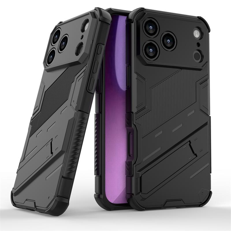 For Iphone 17 Pro Case Iphone 17 16 15 Pro Cover Funda Coque Armor Shockproof Holder Stand Hard PC Back Bumper Iphone 17 Pro Max