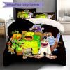 My Singing Monsters Pattern Bedding,Quilt Set Quilt Cover Pillowcase Home Birthday Gift (1 * Duvet Cover + 2 * Pillowcase, Without Core)