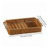 Serving Tray with Handles Natural Rattan Woven Basket Rustic