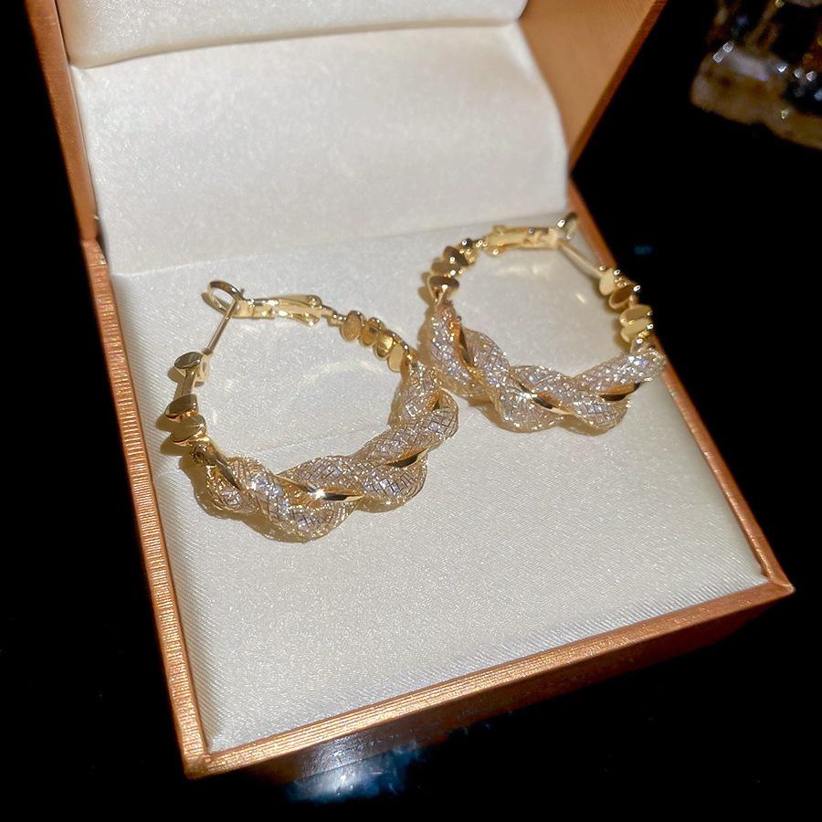 Geometric Double-layer Earrings, European and American Personality Trend Earrings, Casual Versatile Earrings, Niche