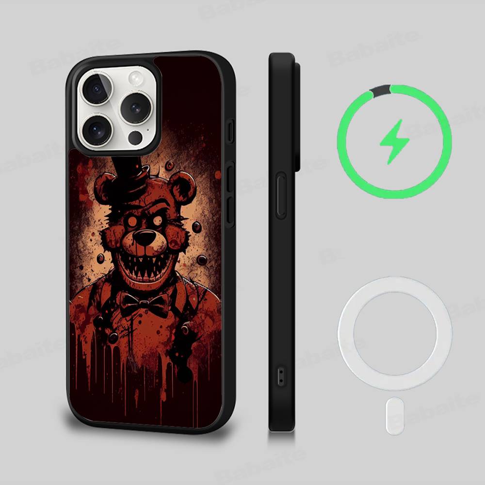 F-FNAF Five-nights-At-Freddys Magnetic For Magsafe Phone Case For iPhone 17 Air 16 Pro Max 15 14 13 12 11 Protective Cover