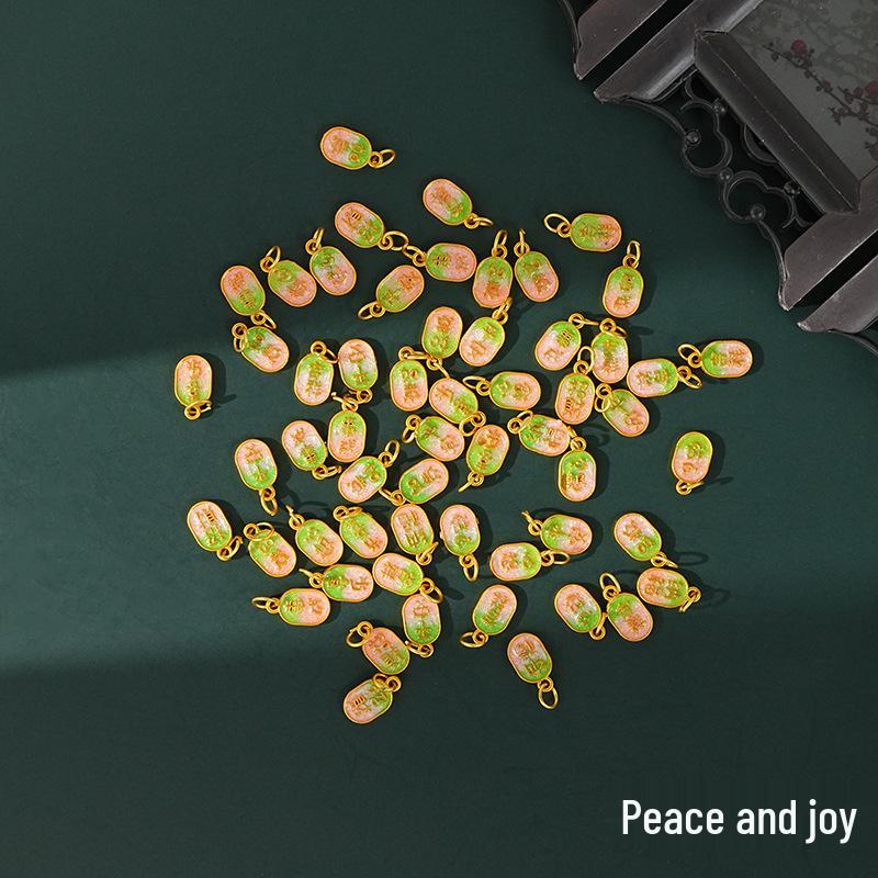 Year of the Horse Sand Gold Non-Fading Drip Oil Beaded DIY Bracelet and Jewelry Accessories.