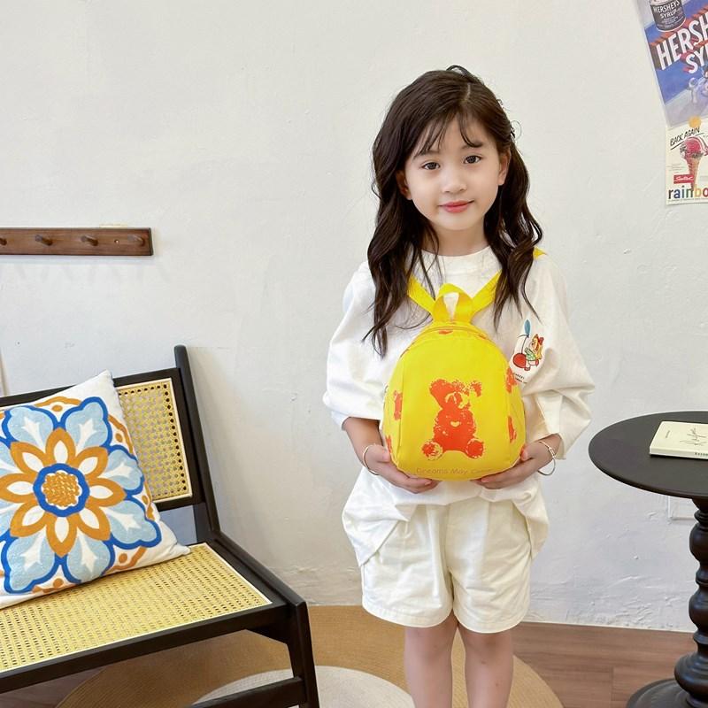 Kindergarten Middle And Small Class Students Schoolbag Cartoon Cute Bear Boys And Girls Backpack Children'S Backpack