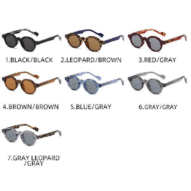 20 Retro Round TR90 Frame Sunglasses, Thick-Frame Sunglasses for Men and Women, Street Style Sunglasses