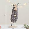Wool Felt Nordic Ornaments Wood Christmas Tree Elk Old Man Snowman Sheep Felt Ornaments Xmas Decorations For Home Doll Decor
