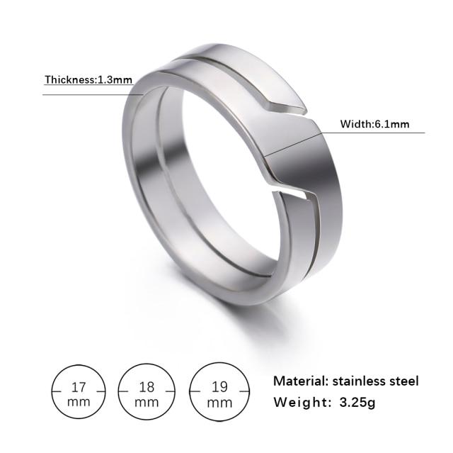 Stainless Steel Couple Rings Stylish Jewelry  Color Color Supernatural Cross Women 'S Men 'S Finger Ring Engagement Bridal Bridal Present Gift