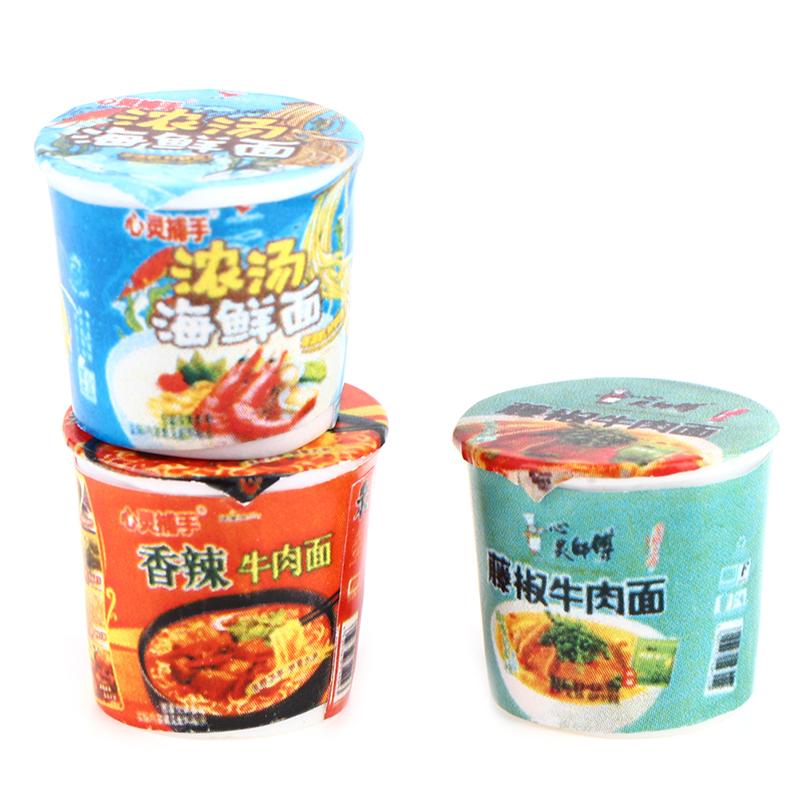 6Pcs/Lot 1:12 Doll House Miniature Instant Noodles Kitchen Accessories Toys
