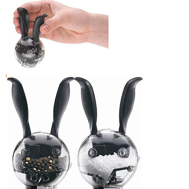 Buy Pepper Ball Shape Grinder Rabbit Ears Design Refillable Grindstone Pepper Grinders Kitchen