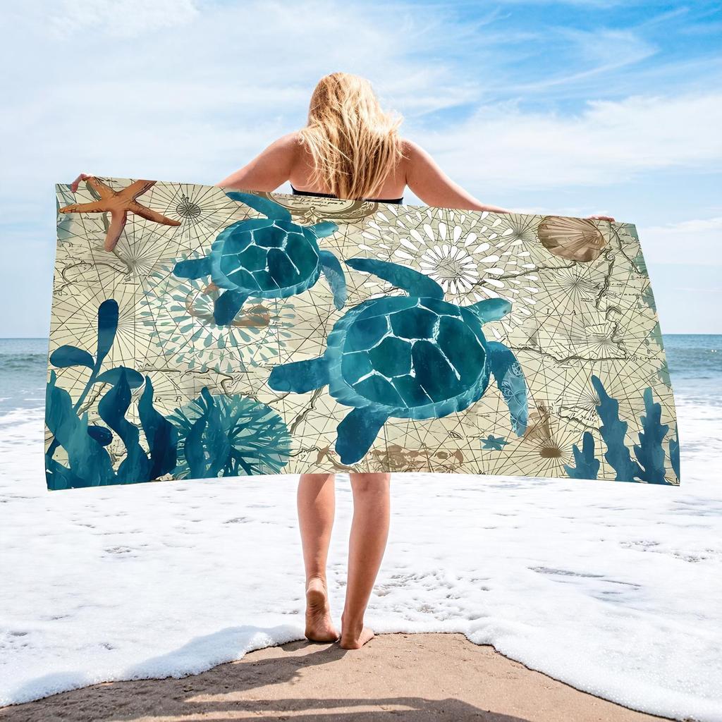 70x140 Microfiber Custom Printed Beach Towel - Absorbent & In Stock