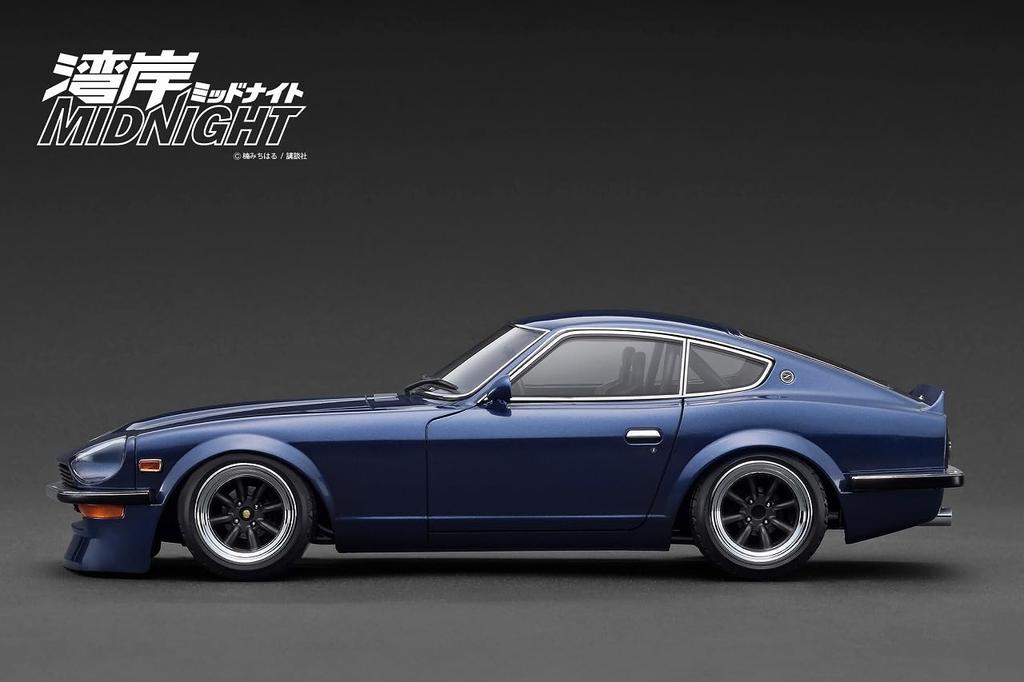 Ignition Model Scale Nissan Fairlady Z Blue Wangan MIDNIGHT Z Finished Model IG3592 TK.Company 1/18 (S30) Devil's