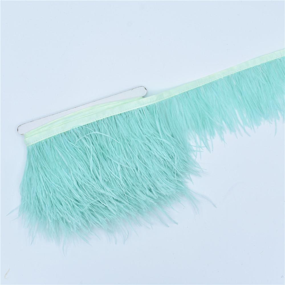 PióroWysokiej jakości 2 metry 8-10 CM prawdziwe kolorowe obszycia z piór strusich na spódnicę/sukienkę/kostium pióra taśma ratin plumas trimming