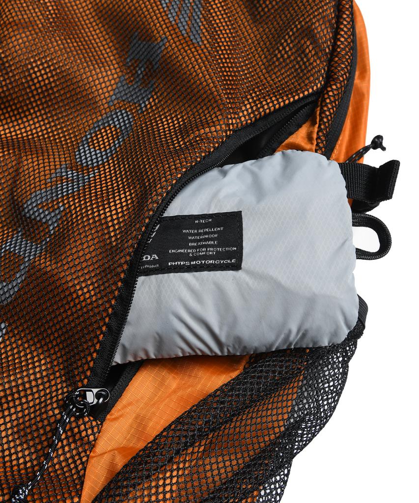 Phyps Motorcycle Utility Mesh Backpack Orange