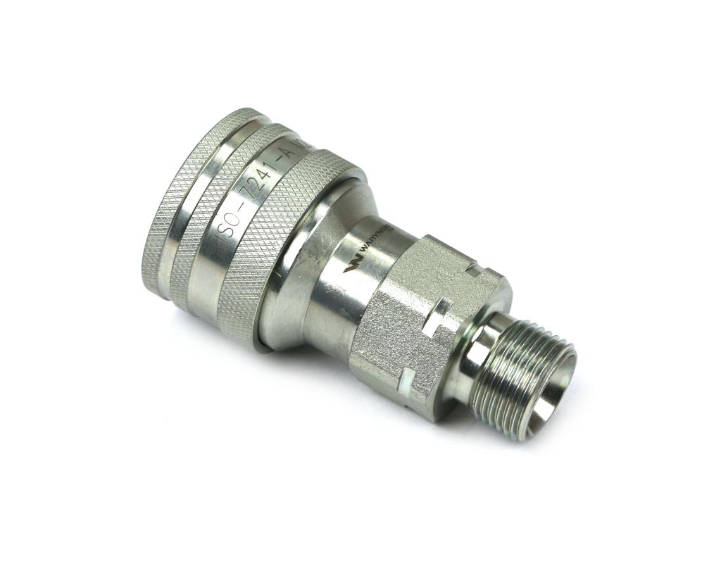 Szybkozłącze Hydrauliczne Gniazdo Z Eliminatorem Ciśnienia M22X1.5 Gwint Zewnętrzny Euro (9100822G) (Iso 7241-A) Waryński