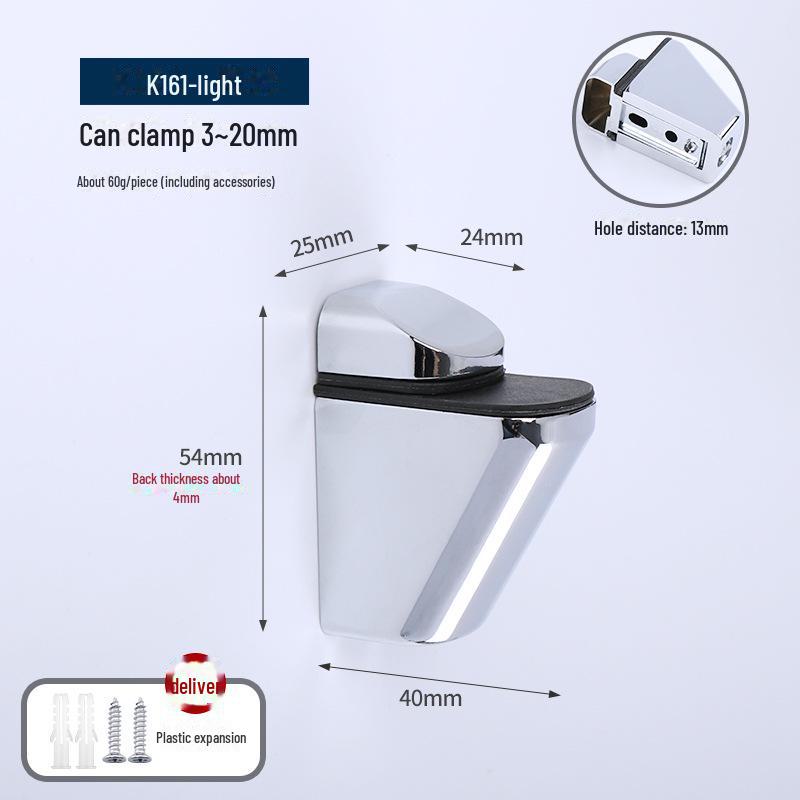 F-shaped Duckbill Glass Clamp for Bathroom/Kitchen 