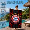 Munich FC Crest Printed Microfiber Beach Towel, Soft And Absorbent, Quick-Dry, Ideal for Summer Travel, Beach Essential, Swimming Pool