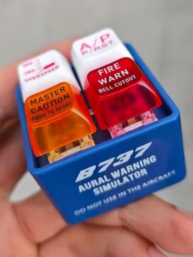 Airplane Alert Keychain Safety Backpack Pendant Funny Warning Sound Simulator with Bright LED Light for Bag Handbag Backpack