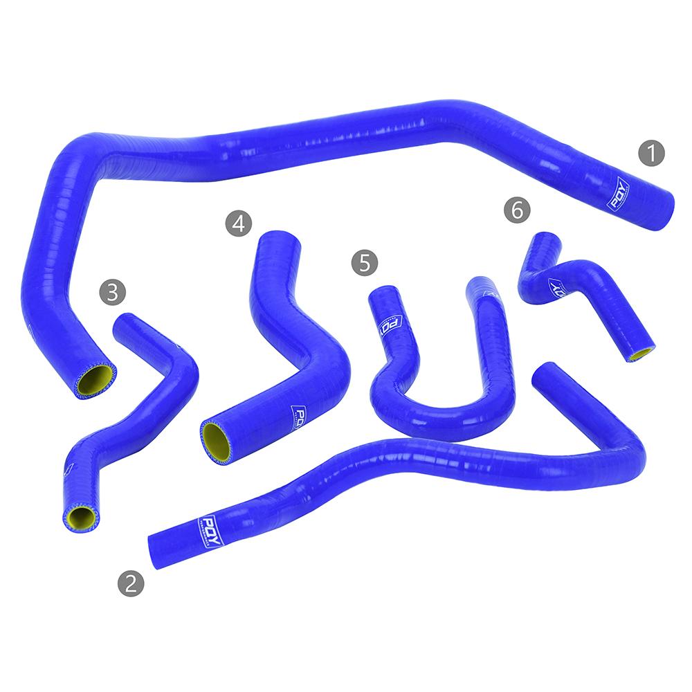 

Комплект силиконовых шлангов радиатора, 6 шт. для CIVIC SOHC D15 D16 EG EK 92-00, 6 шт., LX1303C