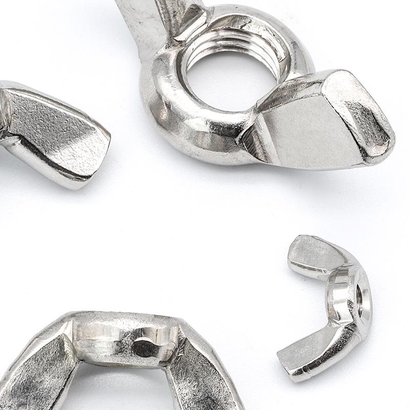201/304 Stainless Steel Hand-Tightened Wing Nut M3/M4/M6