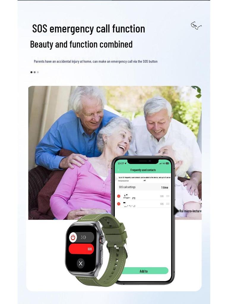 ET585 Health Management Smartwatch with ECG, HD Color Screen, Long Battery Life, and Call Features