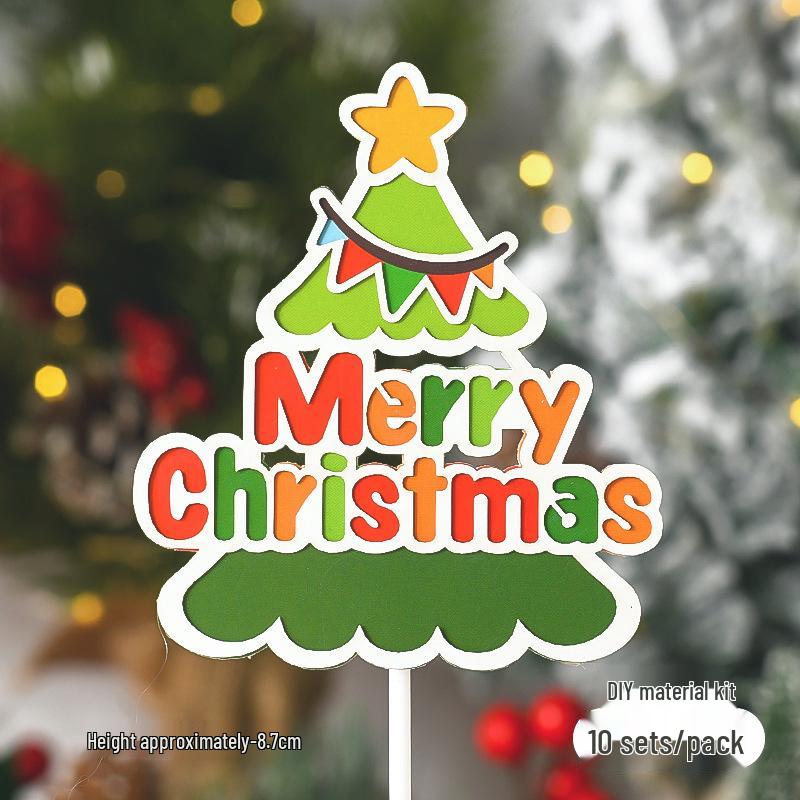 Popular Soft Glue Christmas Cake Ornaments: Santa Claus & Snowman Inserts for Holiday Party Desserts