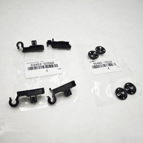 For Toyota Corolla Set of Hood Prop Rod Clamp Clip Bracket Fastener 53452-02060