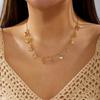 Boho Zircon Starfish Shell Conch Pendant Necklace for Women Seahorse Crab Pearl Metal Chain Choker Summer Beach Party Jewelry