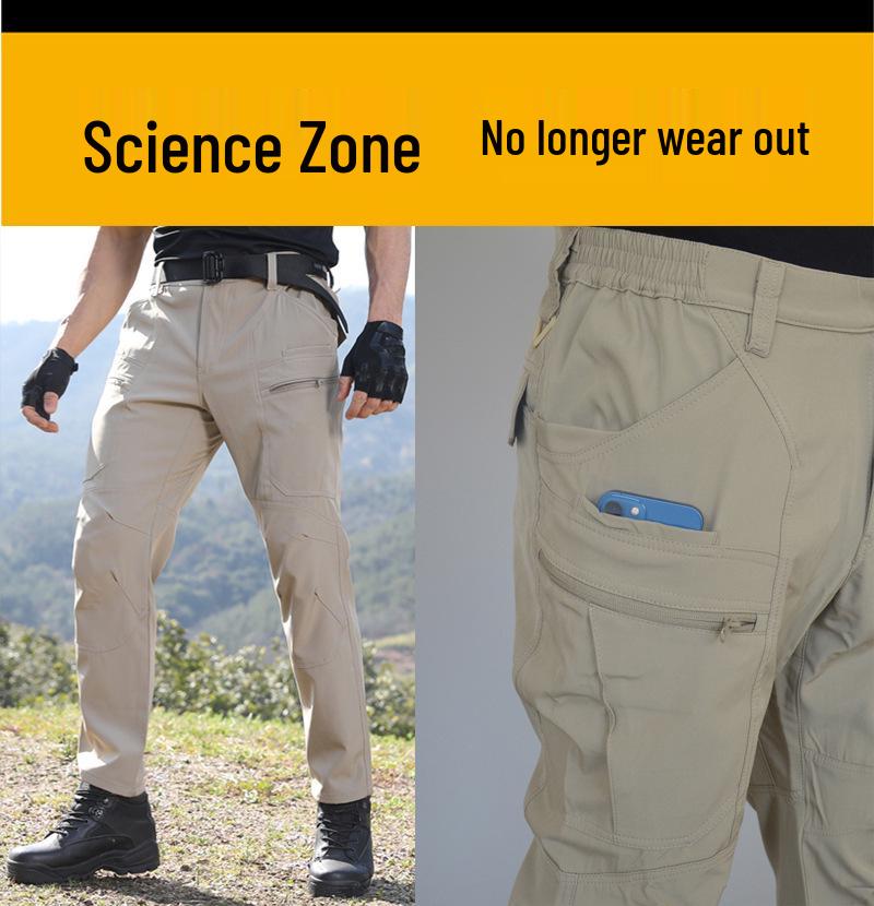 Men's Windproof Waterproof Camouflage Tactical Trousers - Wear-Resistant, Elastic, Outdoor Work Pants