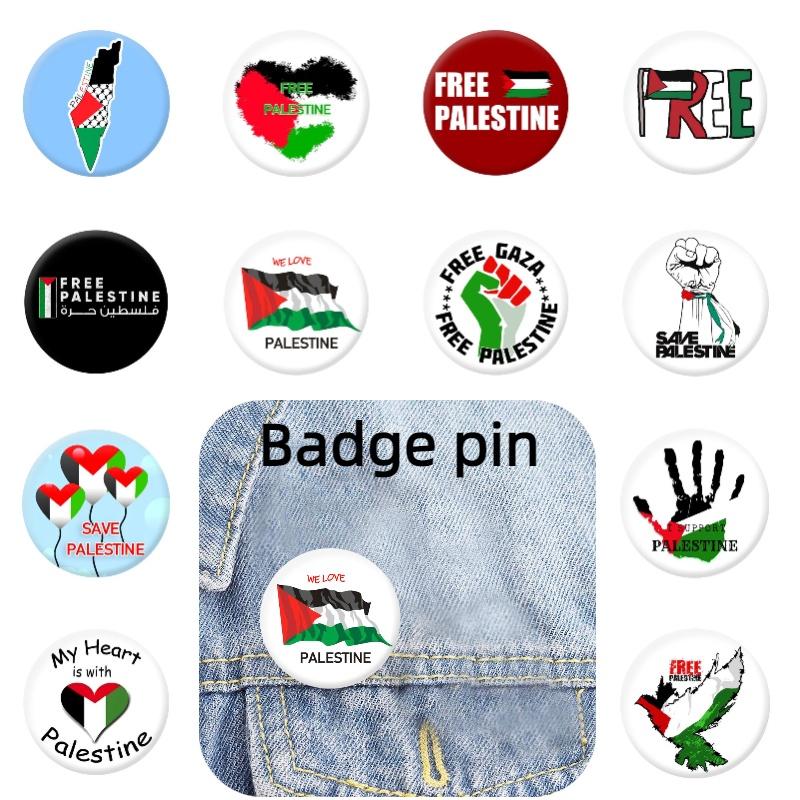 Palestine Flag Emblem Badge Hot Selling Iron Cross-border On