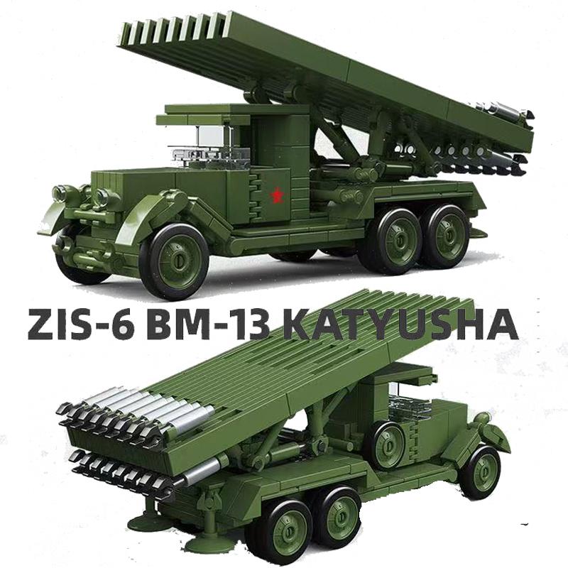 New World War II Military Tractor Light Tank Half-track Motorcycle Vehicle MOC Building Blocks Bricks DIY Assembly Kids Toys