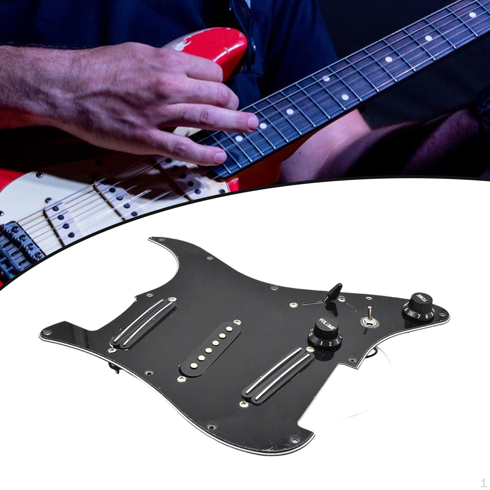 

Electric Guitar Pickguard Load Prewired Wear Resistant Musical Instrument Parts Ceramic Switch чорний