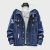 Jeansjacke im koreanischen Stil für Herren – trendige, lässige Herbst-Passform mit Used-Details