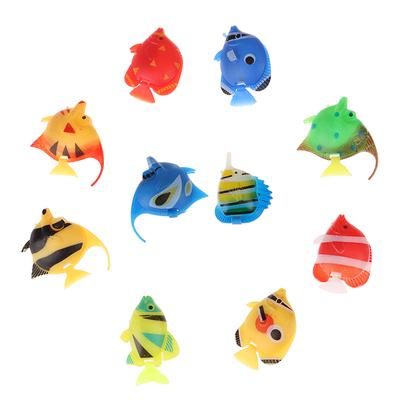 10pcs Aquarium Fish Tank Artificial Fake Floating Fish Pet Decor Ornaments