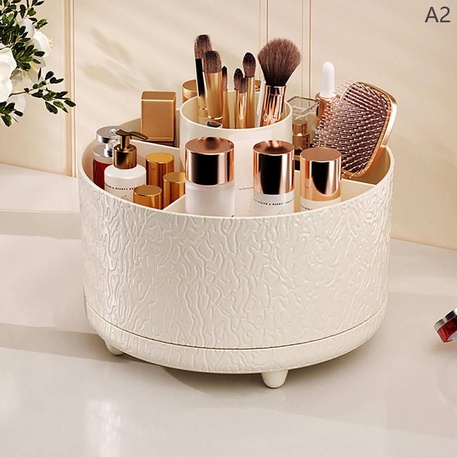 

Настольный контейнер для помад, теней, карандашей, ведро для хранения, косметичка, коробка для хранения, вращающийся пыленепроницаемый цилиндр для хранения кистей для макияжа