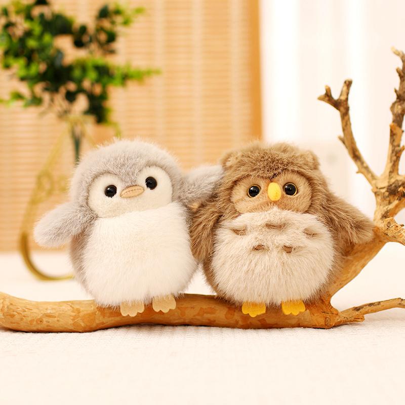 Kawaii Penguin Magnetic Shoulder Plush Toys Cartoon Bird Owl Clip on Shoulder Plush Doll Stuffed Decor Friends Creative Gifts