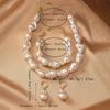 Trendy Irregular Pearl Necklace and Earrings Set - Women's Fashion Jewelry
