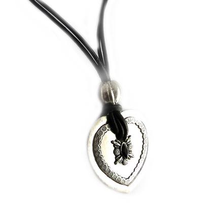 [D8880] - Designer-Halskette 'Antik' Silber