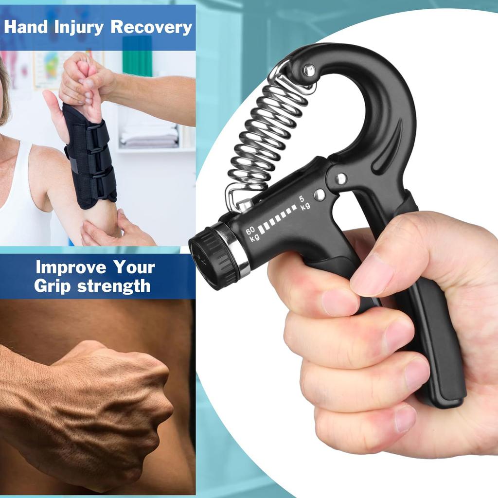 1PC Grip Strengthener Strength Training Hand Exerciser Adjustable 5-60KG Fitness Unisex Finger Rehabilitation Training Hand Grip