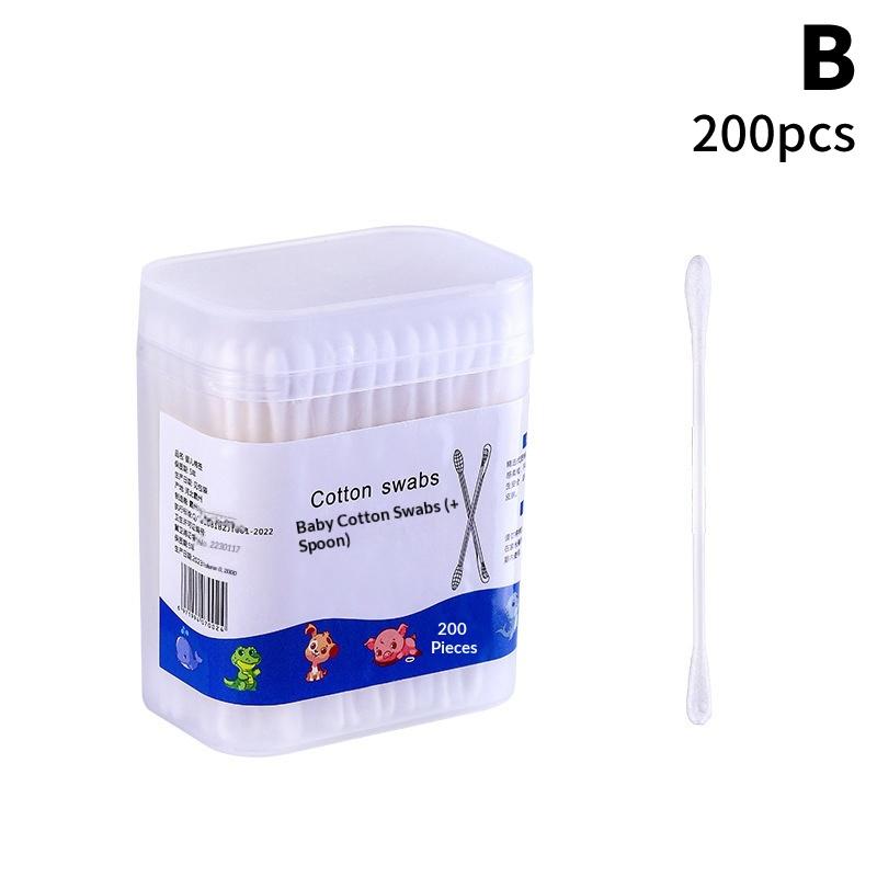 

Baby Cotton Swabs 200Pcs Dual Head Soft Ear Cleaning Sticks for Makeup Pet and Household Care