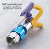 Aluminum High Hardness Airless Sprayer Adapter Quick Connect 360 Degree Rotatable Rotatable Sprayer Connector Leakproof