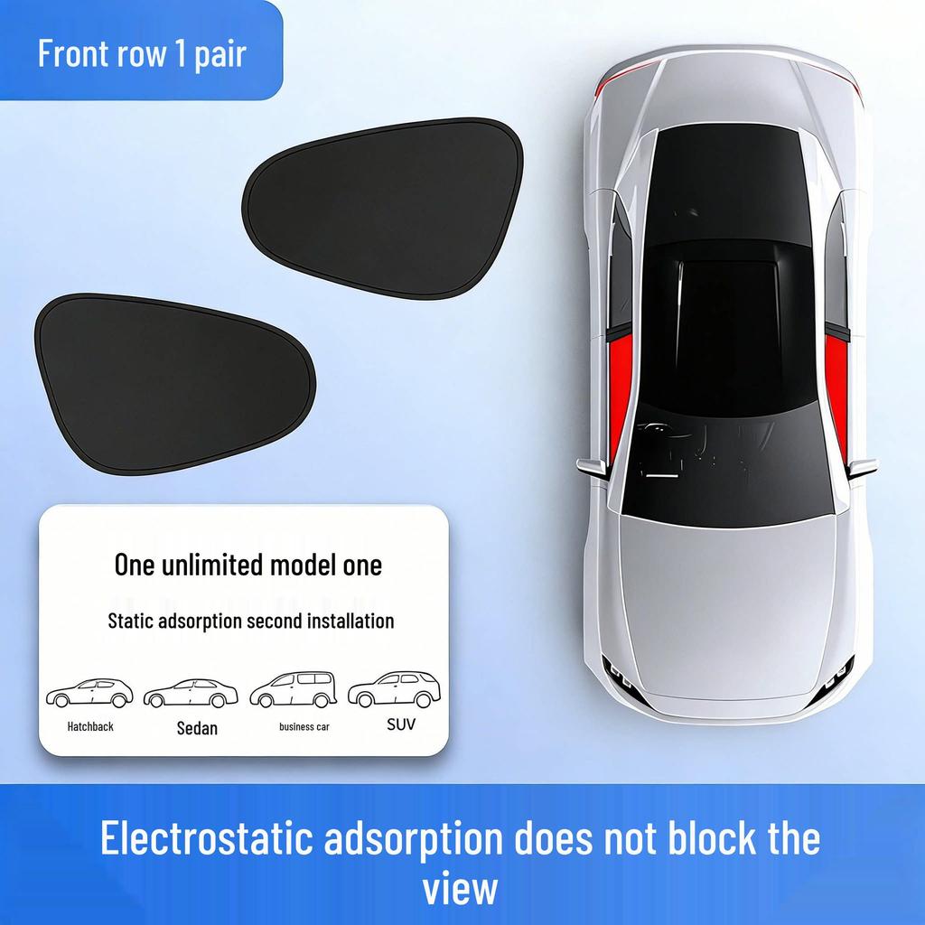Car Sunshade Curtain: Side Window Shade for Baby's Privacy, Interior Sun Protection, and Heat Insulation.