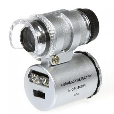 60X Magnifying Magnifier Jeweler Eye Jewelry Loupe Loop LED Light for Inspection / Repairing