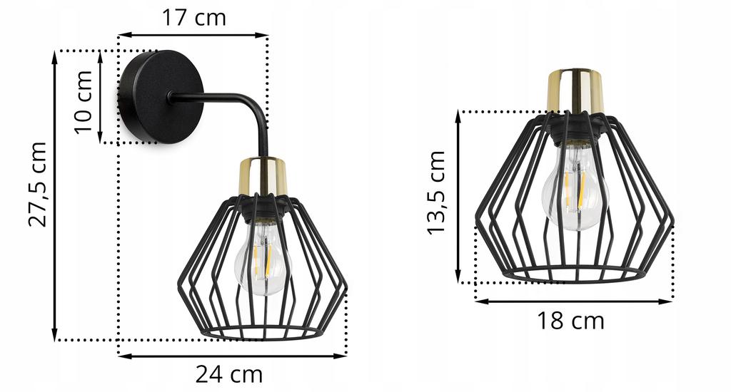 WALL LAMP, SQUARE LAMP, METAL LAMP, WIRE, LED