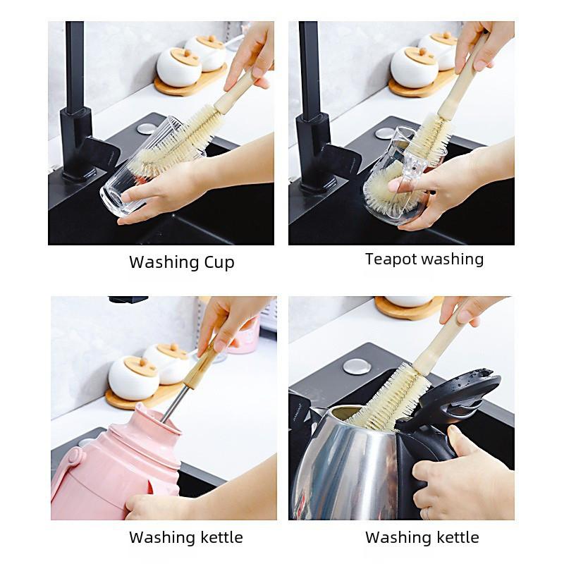 Bottle Durable Wooden Brush For Thorough Cleaning Of Mugs And Bottles Tools