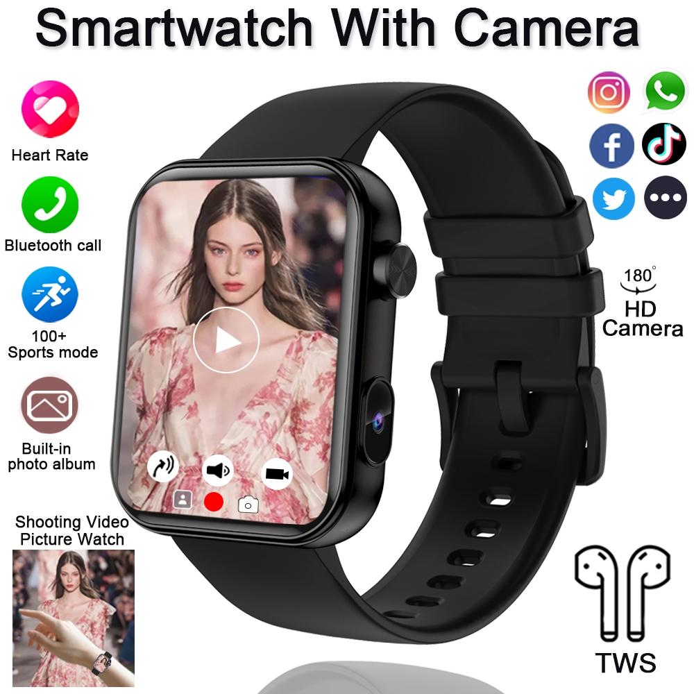 New 512M Memory Smart Watch With Camera Video Recording Health Monitoring Sports Fitness Bluetooth Call Waterproof Smartwatch